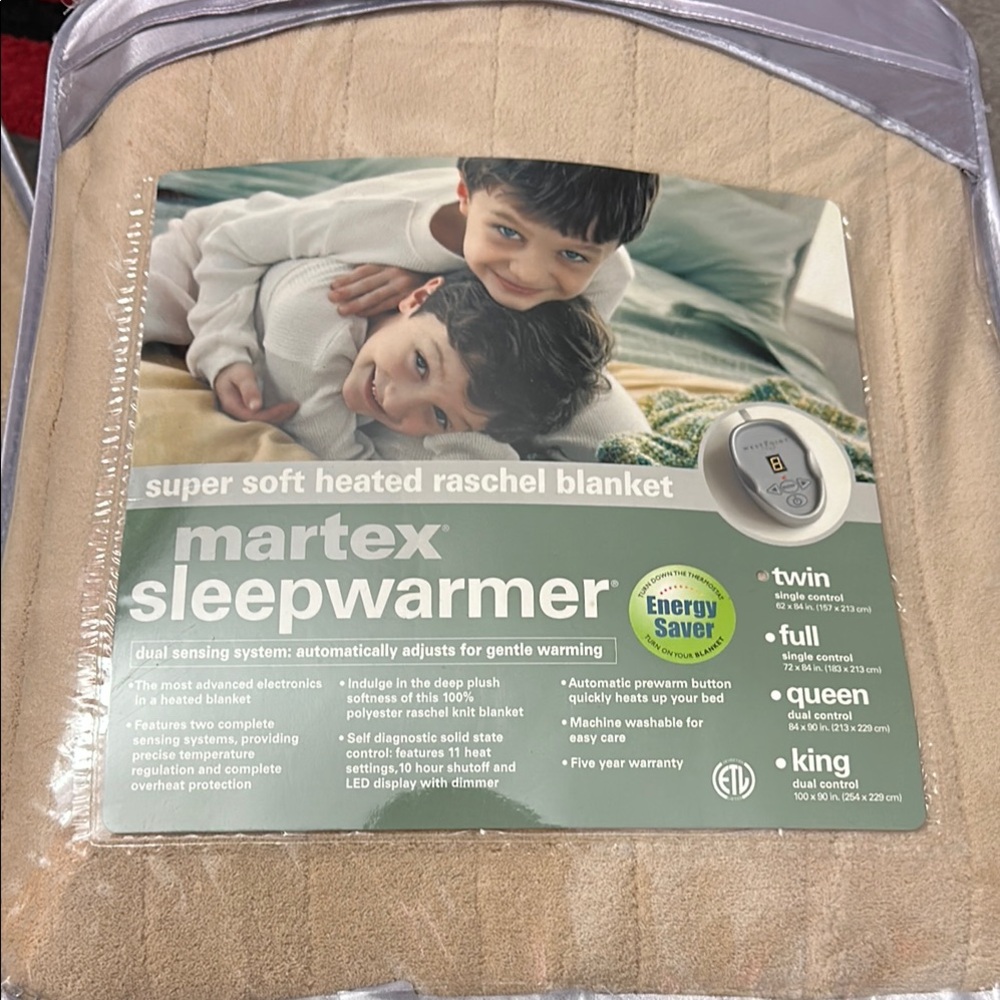 Sleepwarmer Super Soft Heated Raschel Blanket - Tan